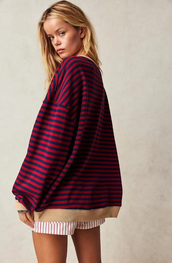BRIA™ - COMFORTABLE STRIPED OVERSIZE SWEATER