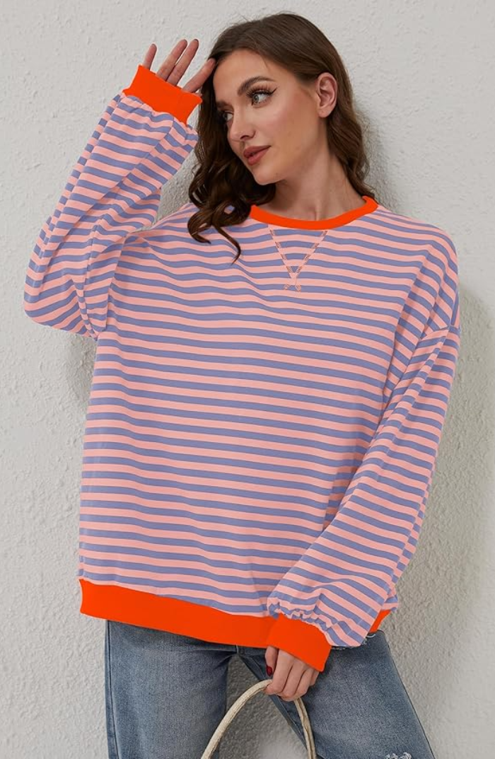 BRIA™ - COMFORTABLE STRIPED OVERSIZE SWEATER