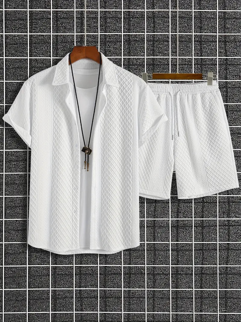 ARCHIE™ - MEN'S KNITTED TOP AND SHORTS SET