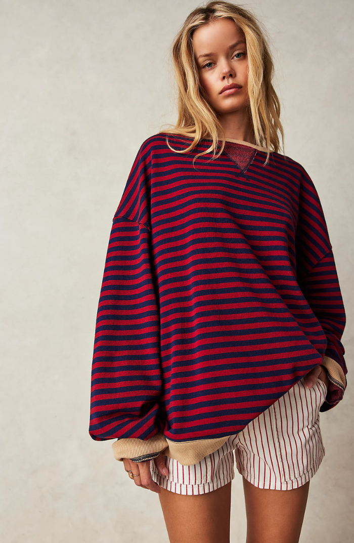 BRIA™ - COMFORTABLE STRIPED OVERSIZE SWEATER