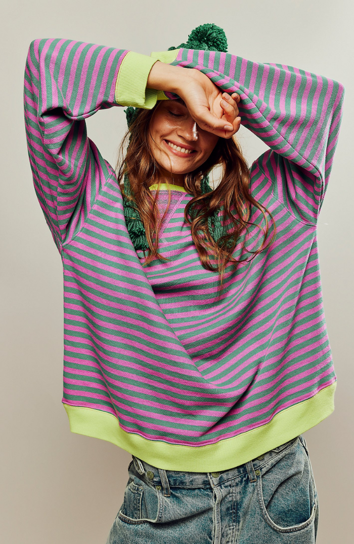BRIA™ - COMFORTABLE STRIPED OVERSIZE SWEATER