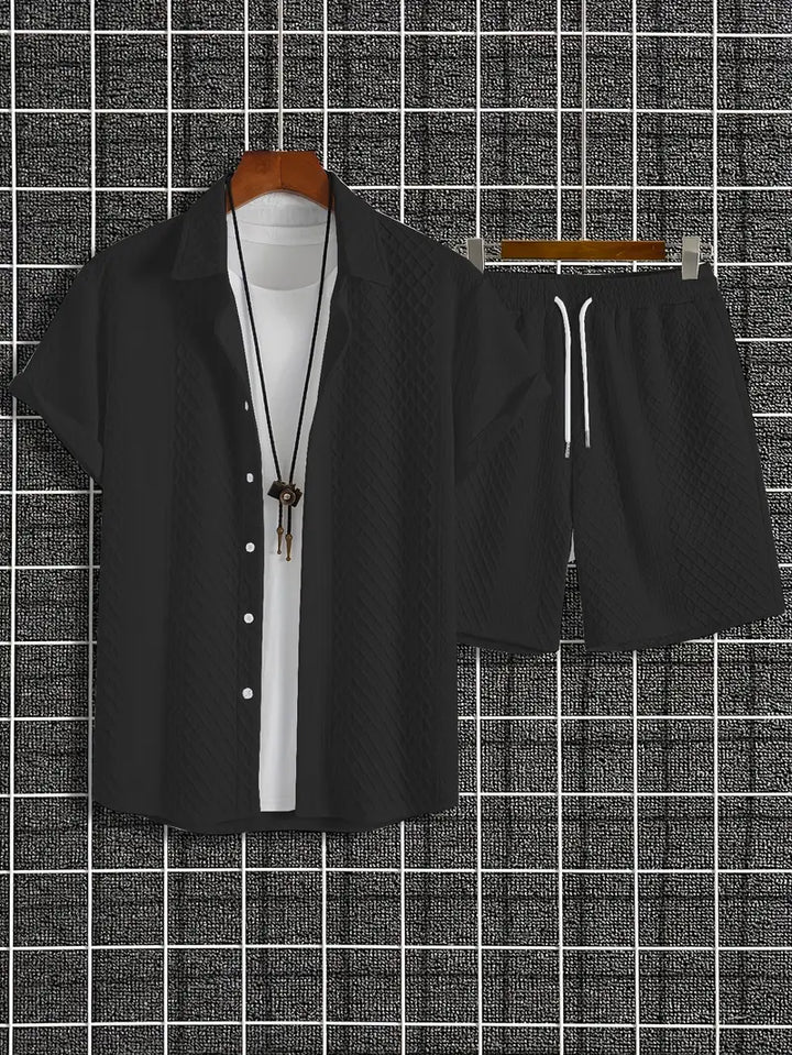 ARCHIE™ - MEN'S KNITTED TOP AND SHORTS SET