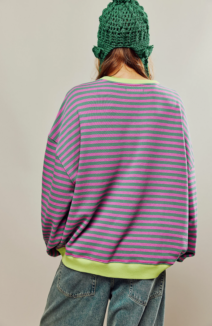 BRIA™ - COMFORTABLE STRIPED OVERSIZE SWEATER