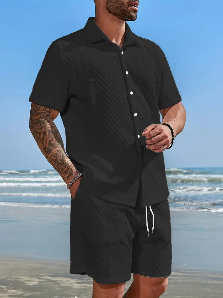 ARCHIE™ - MEN'S KNITTED TOP AND SHORTS SET