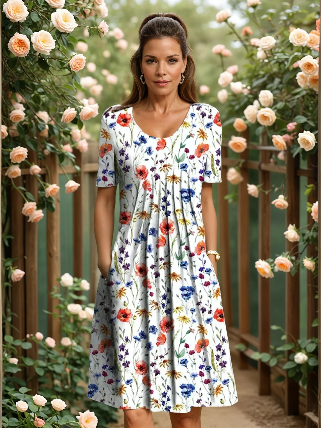 MARGOT | ELEGANT DRESS WITH TUMMY COVERAGE