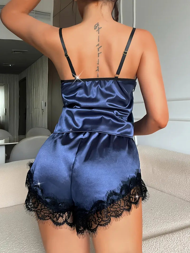 HOLLIS™ - STYLISH V-NECK SATIN SLEEPWEAR