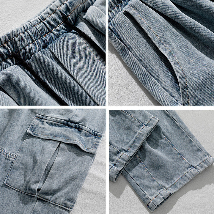 GRAYSON™ - ELEGANT OVERSIZED DENIM CARGO TROUSERS