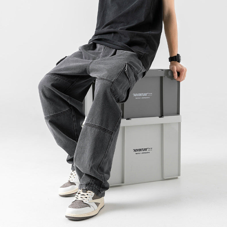 GRAYSON™ - ELEGANT OVERSIZED DENIM CARGO TROUSERS