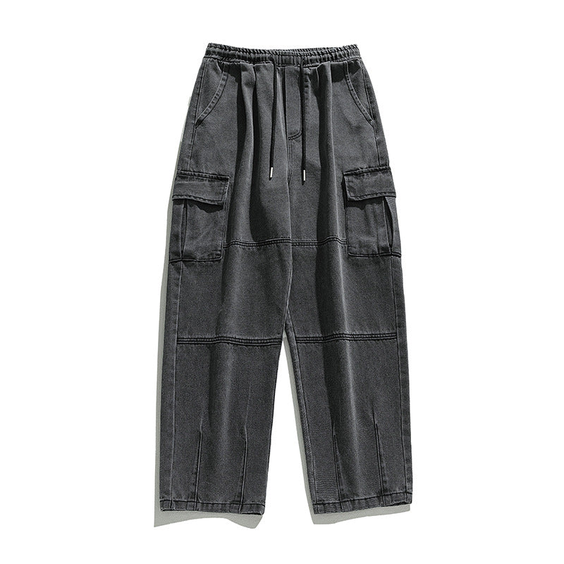 GRAYSON™ - ELEGANT OVERSIZED DENIM CARGO TROUSERS