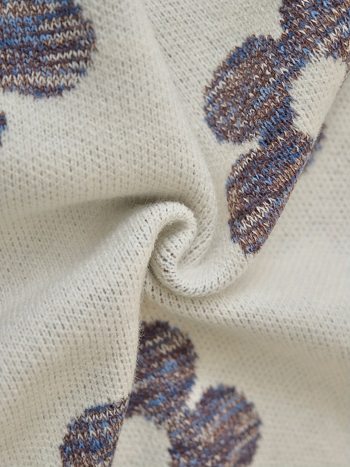 NILA™ - CLASSIC FLORAL TURTLE-NECK SWEATER
