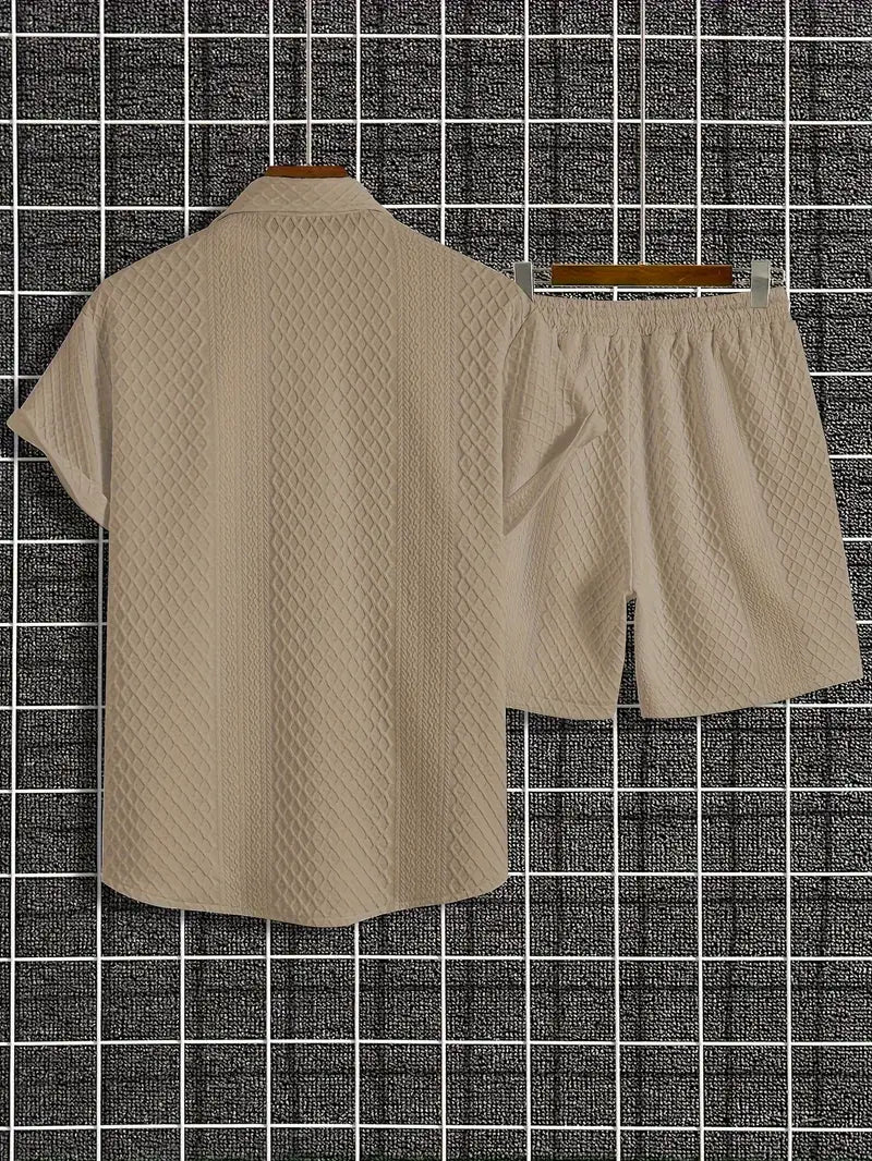 ARCHIE™ - MEN'S KNITTED TOP AND SHORTS SET