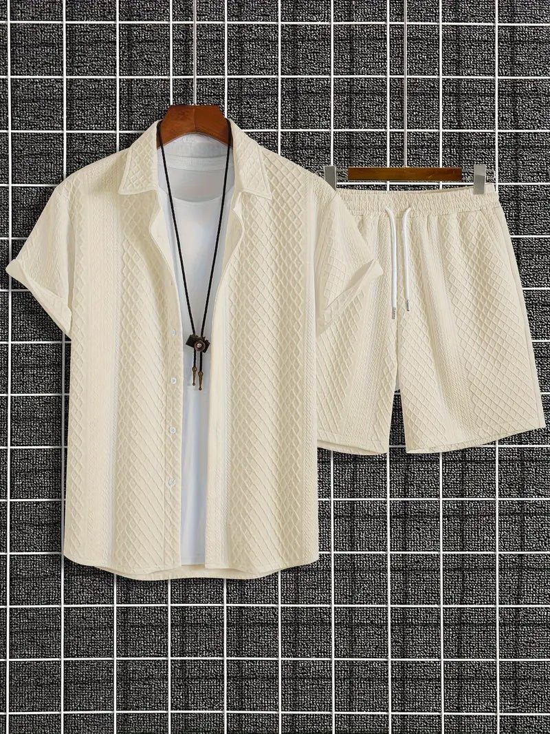 ARCHIE™ - MEN'S KNITTED TOP AND SHORTS SET