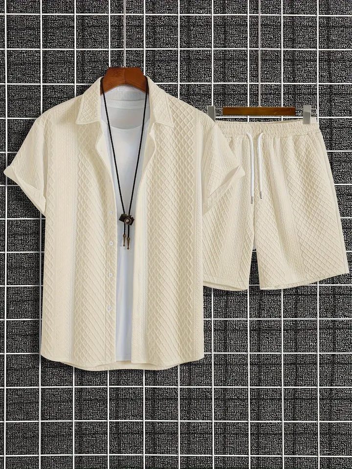 ARCHIE™ - MEN'S KNITTED TOP AND SHORTS SET