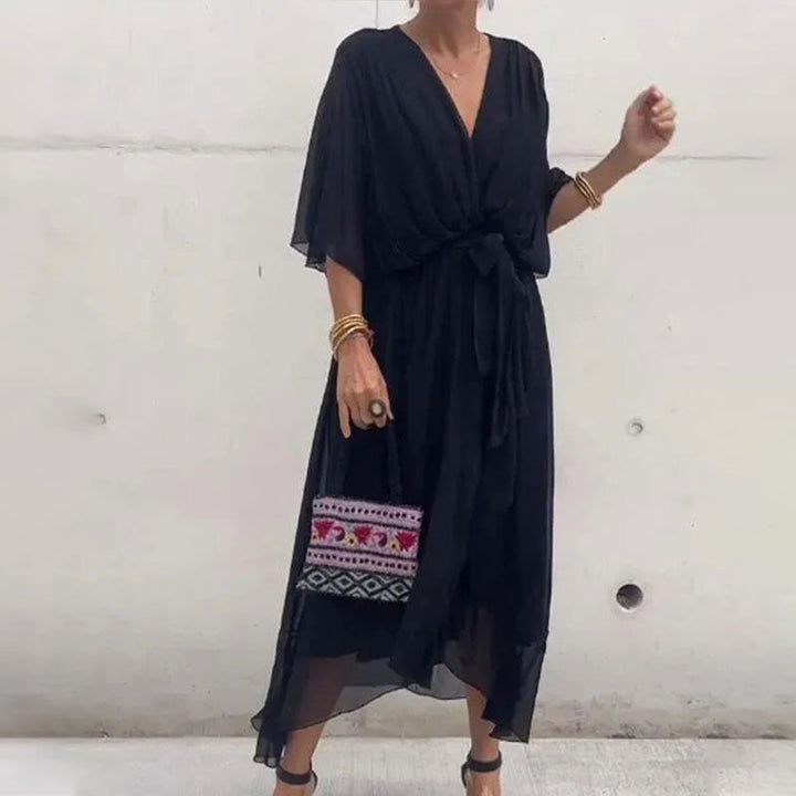 BRENDA™ - ELEGANT V-NECK DRESS